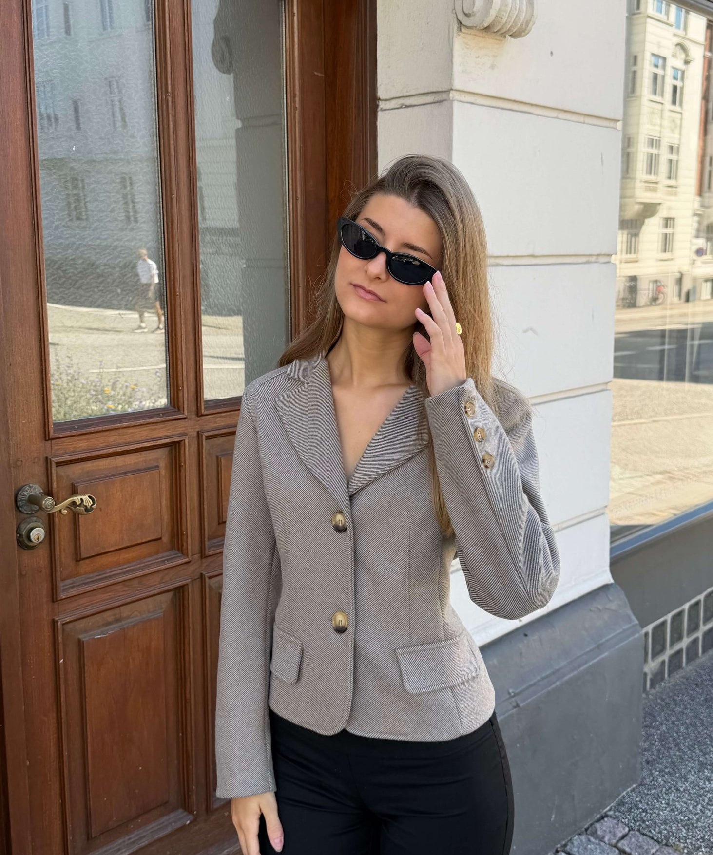 Mae Fitted Blazer - Beige - ByStenholt.dk