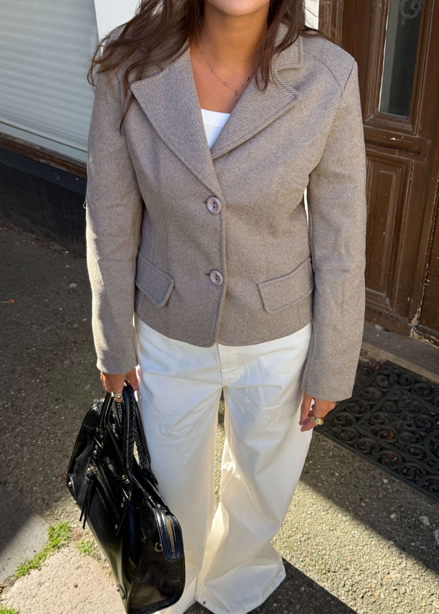 Mae Fitted Blazer - Beige - ByStenholt.dk