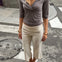 Maebe Top - Taupe - ByStenholt.dk