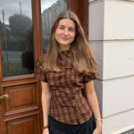 Maggie Ternet Top - Brun - ByStenholt.dk