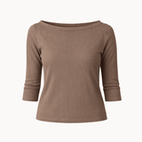 Marta 3/4 - ærmet Bluse - Brun - ByStenholt.dk