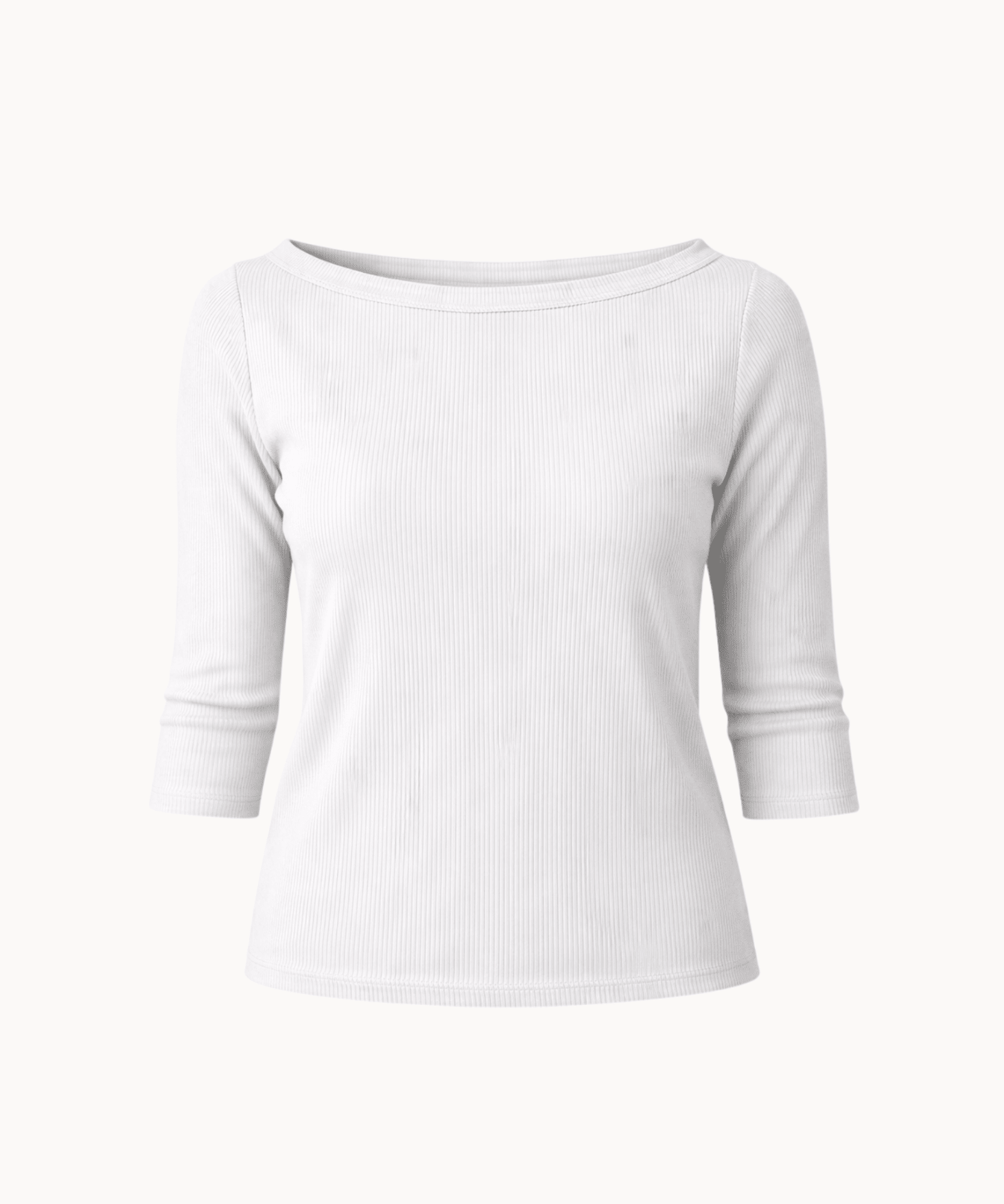 Marta 3/4 - ærmet Bluse - Hvid - ByStenholt.dk