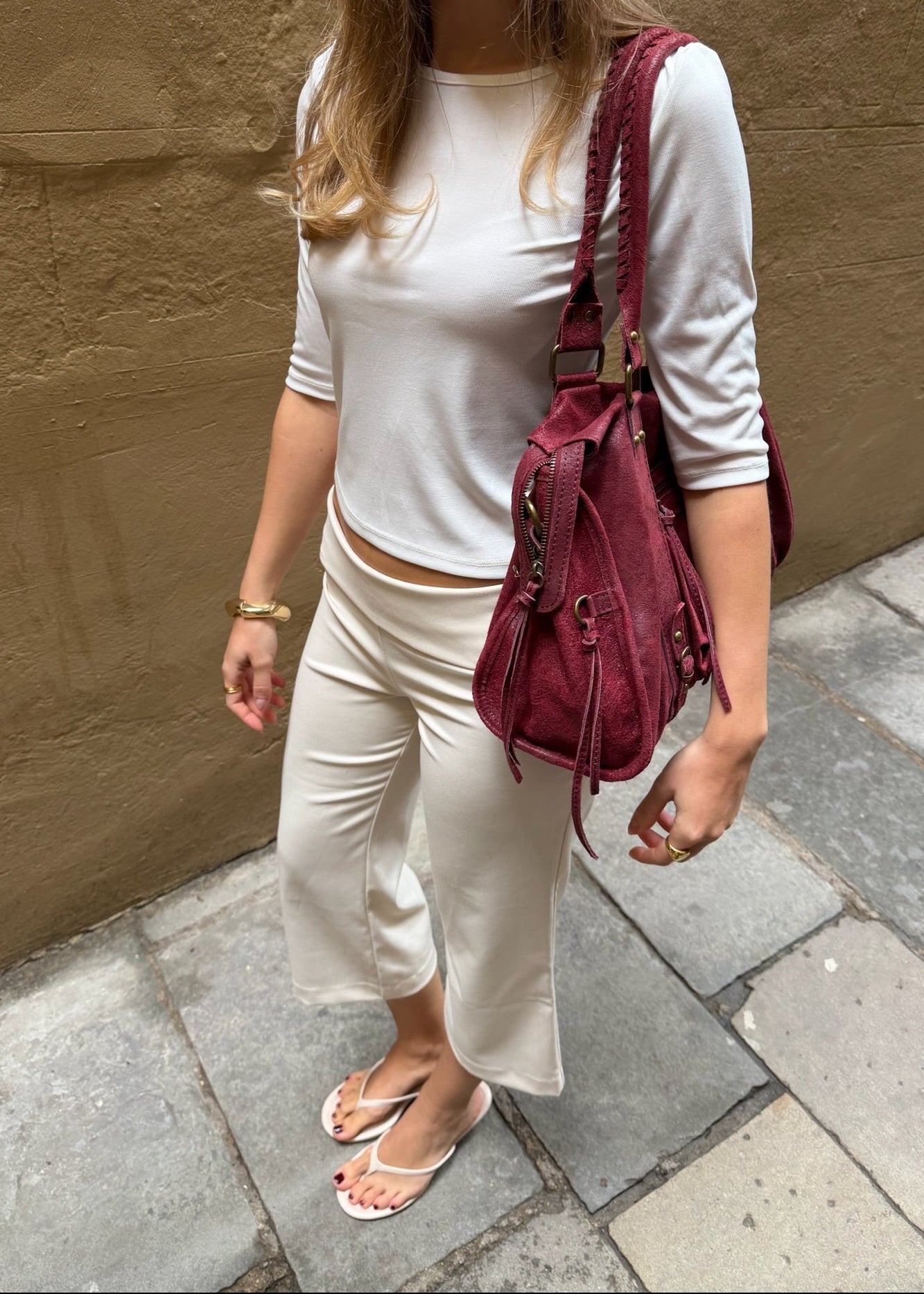 Marta 3/4 - ærmet Bluse - Hvid - ByStenholt.dk