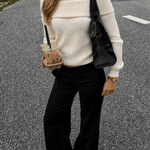 Maya Off Shoulder Strik - Creme - ByStenholt.dk