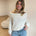 Maya Off Shoulder Strik - Creme - ByStenholt.dk