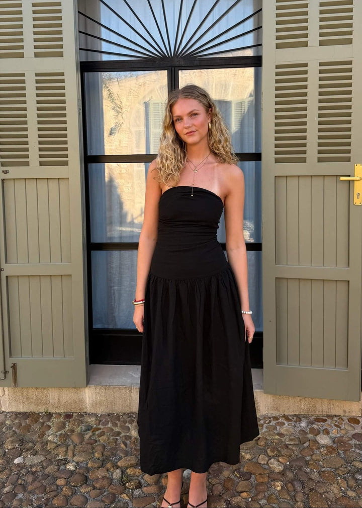 Mia Maxi Kjole - Sort - ByStenholt.dk