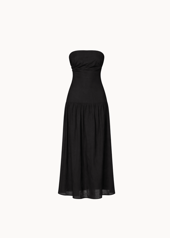 Mia Maxi Kjole - Sort - ByStenholt.dk