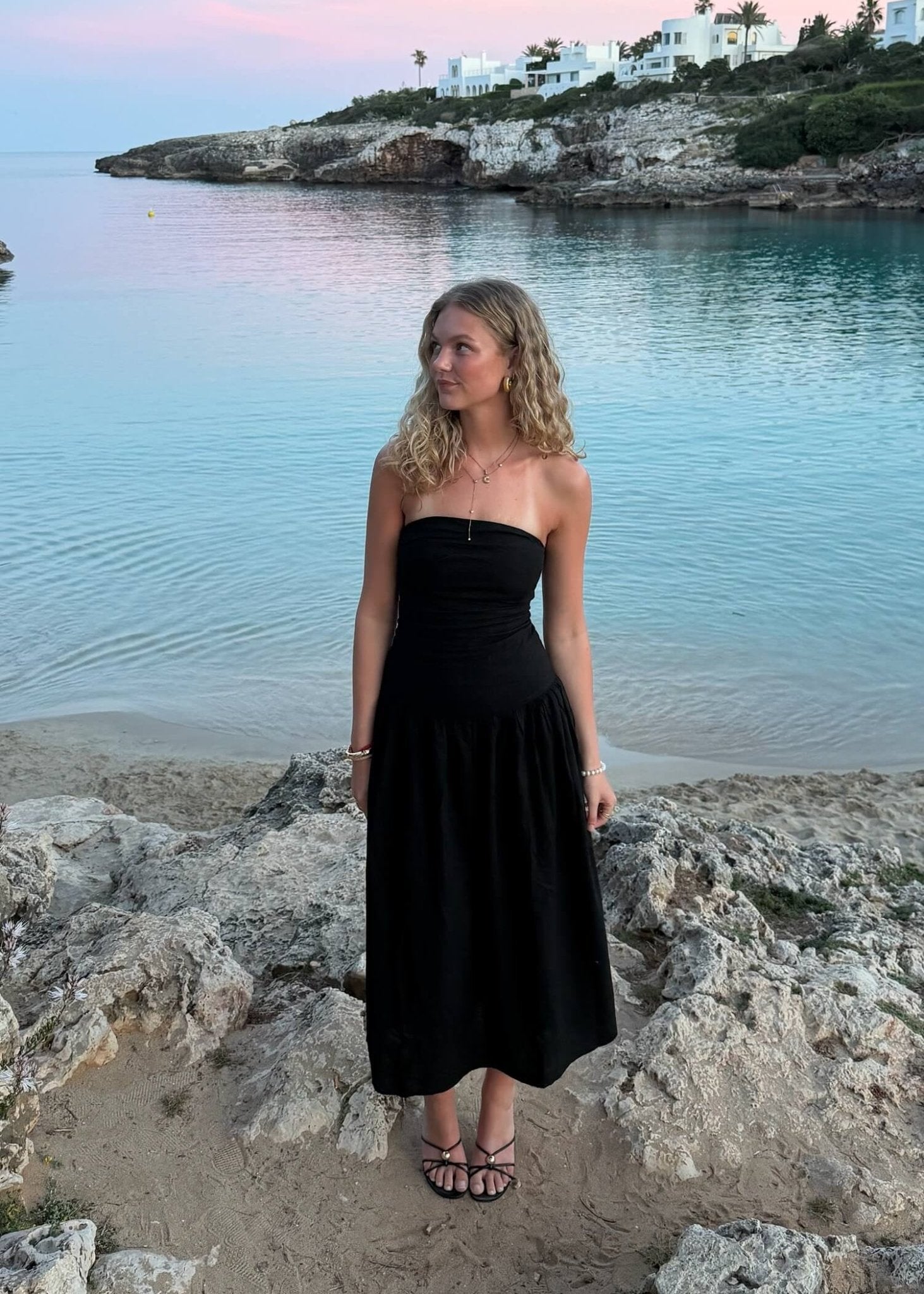 Mia Maxi Kjole - Sort - ByStenholt.dk