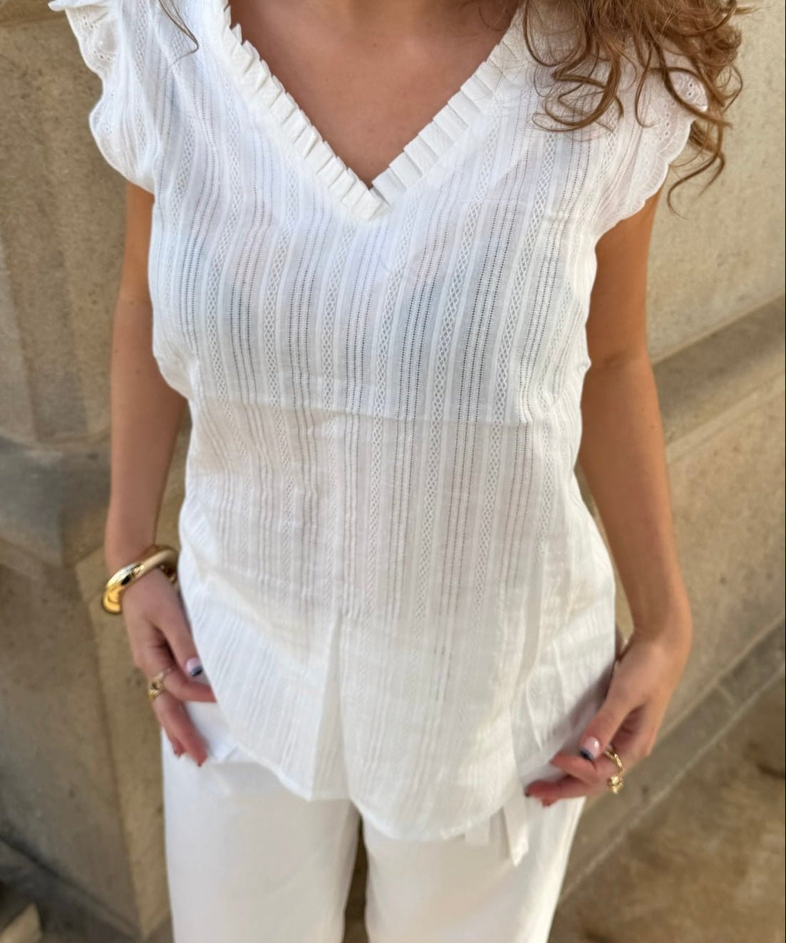 Mile Top - Hvid - ByStenholt.dk