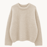 Mille Striktrøje - Beige - ByStenholt.dk