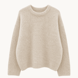 Mille Striktrøje - Beige - ByStenholt.dk