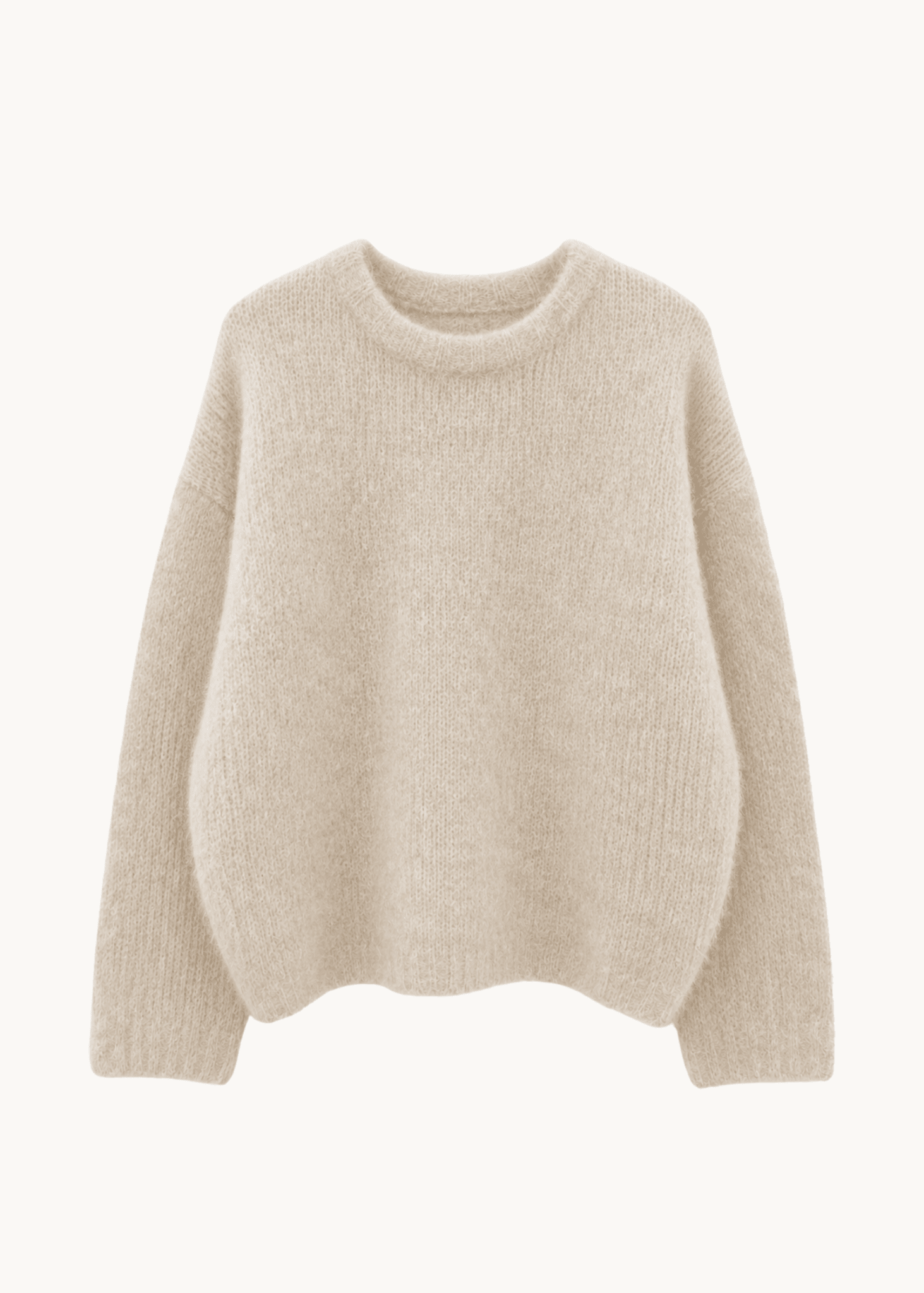 Mille Striktrøje - Beige - ByStenholt.dk