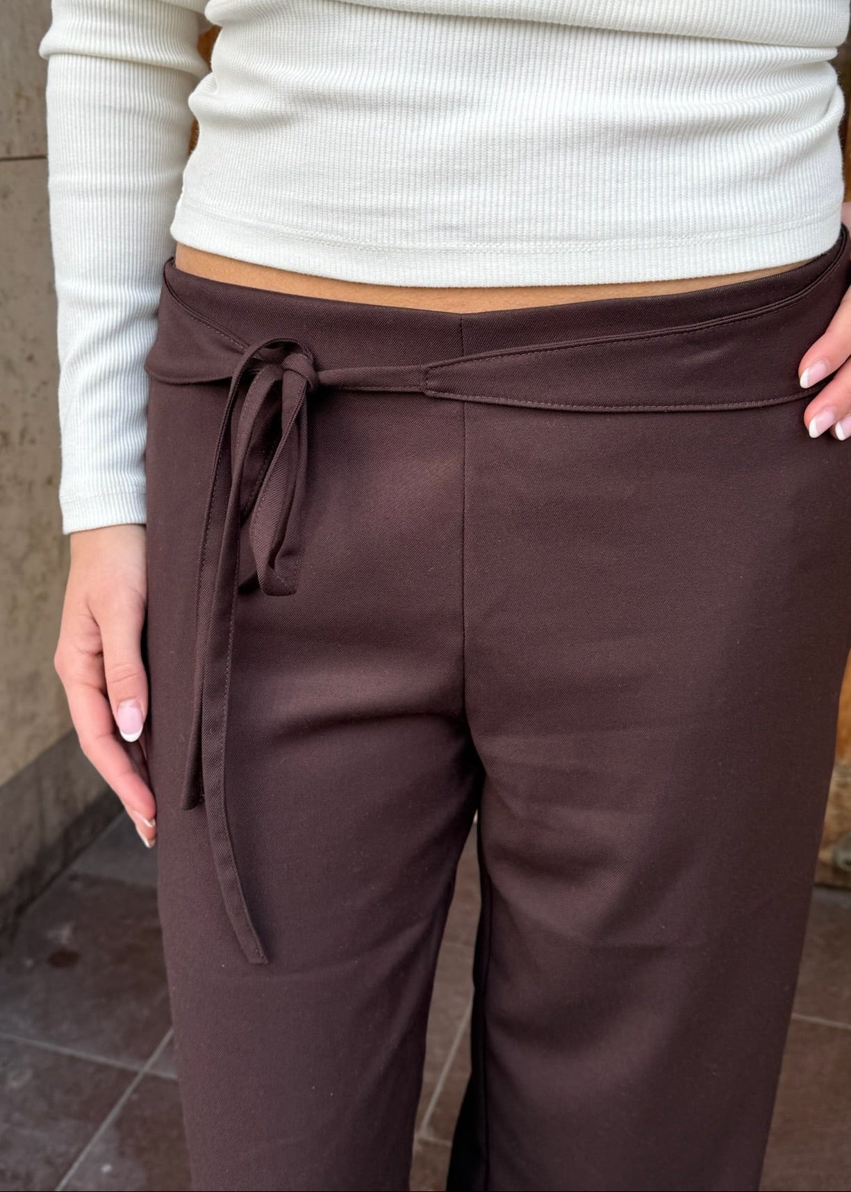 Milu Bukser med Bindebælte - Chokolade brun - ByStenholt.dk