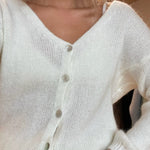 Mohair Cardigan - Hvid - ByStenholt.dk