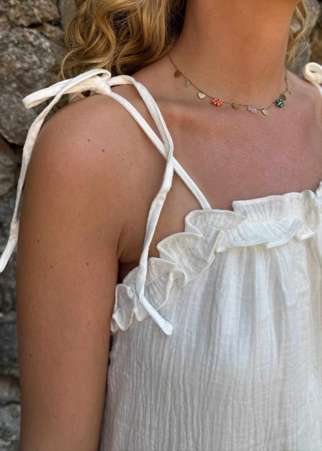 Nella Maxi Kjole - Hvid - ByStenholt.dk