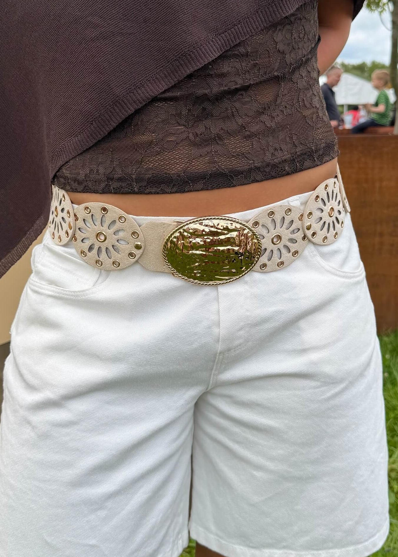 Noelle Stud Bælte - Beige - ByStenholt.dk