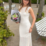 Norma Blonde Maxi Kjole - Hvid - ByStenholt.dk