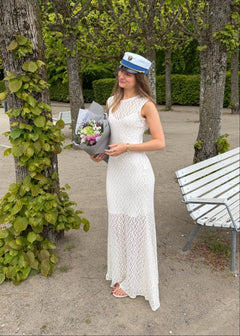 Norma Blonde Maxi Kjole - Hvid - ByStenholt.dk