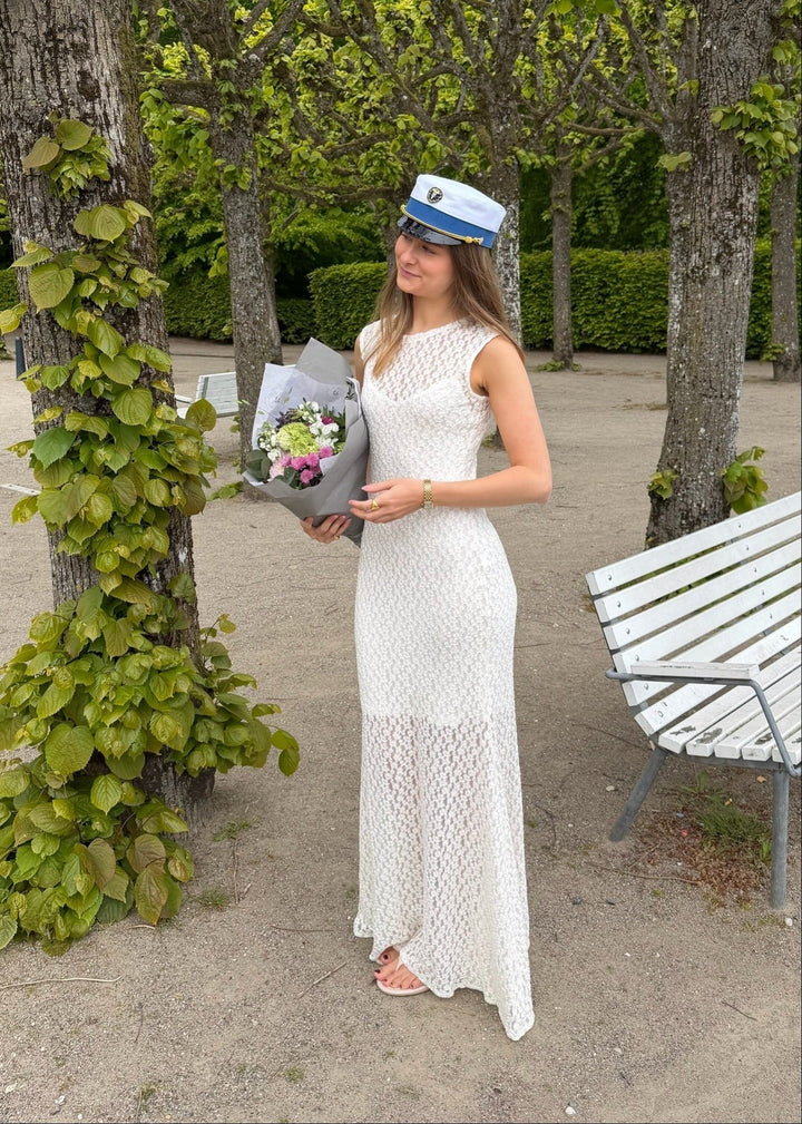Norma Blonde Maxi Kjole - Hvid - ByStenholt.dk