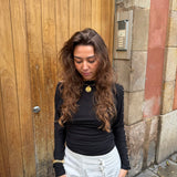 Nova Bluse med Nitter - Sort - ByStenholt.dk