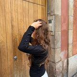 Nova Bluse med Nitter - Sort - ByStenholt.dk