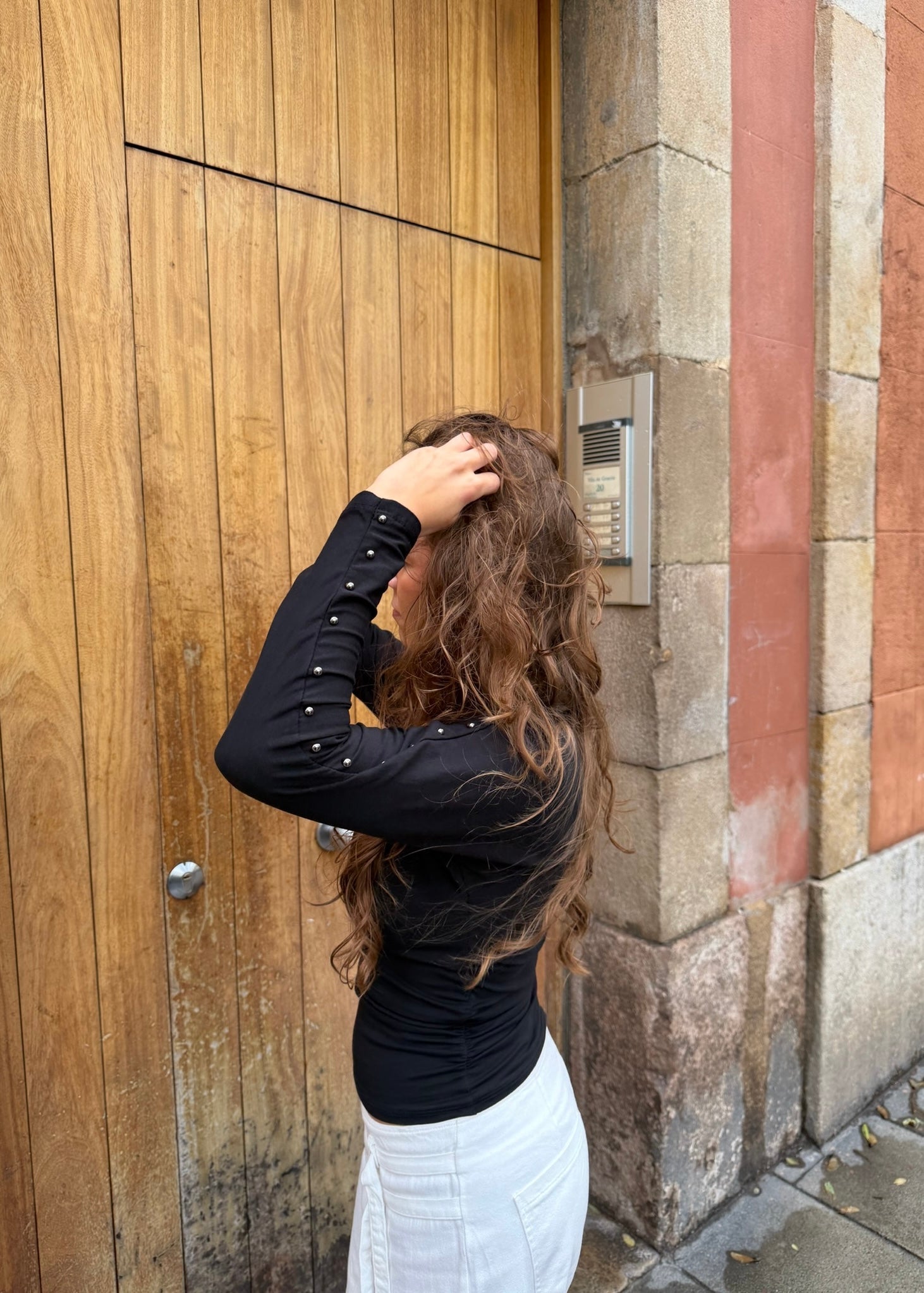 Nova Bluse med Nitter - Sort - ByStenholt.dk