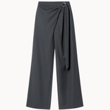 Nula Bukser med Crossover og Spænde - Mørkegrå - ByStenholt.dk