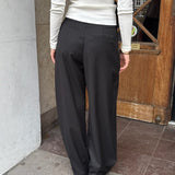 Nula Bukser med Crossover og spænde - Sort - ByStenholt.dk