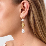 Ocean Pearl Øreringe - Guldbelagt - ByStenholt.dk