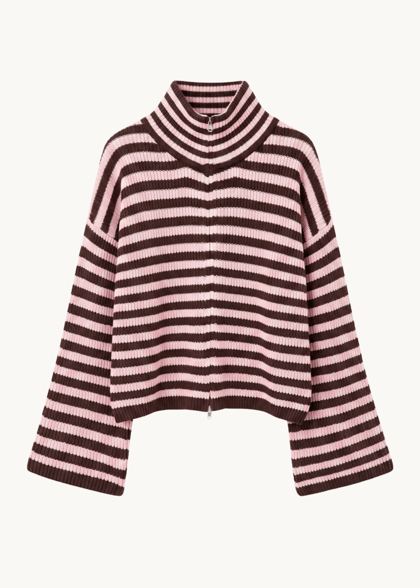 Odette Zip Cardigan - Lyserød - ByStenholt.dk