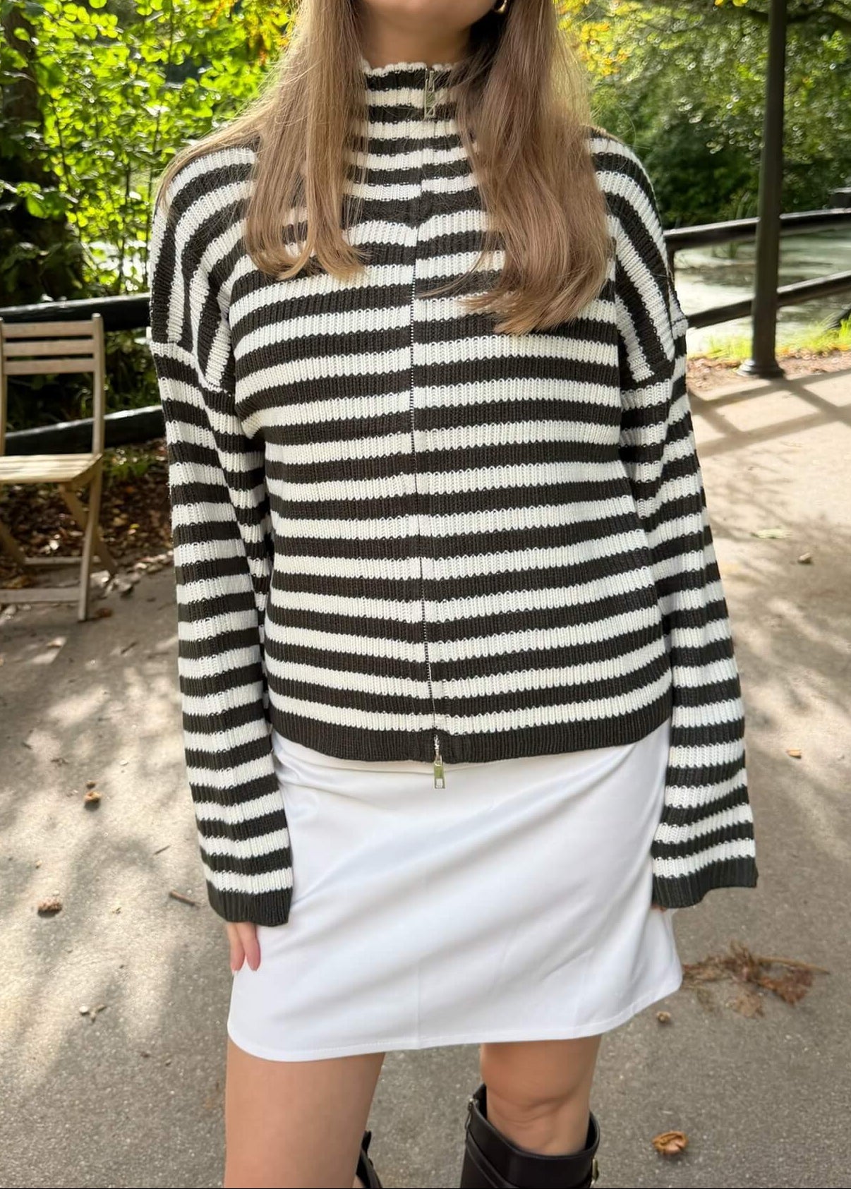 Odette Zip Cardigan - Mørkebrun - ByStenholt.dk