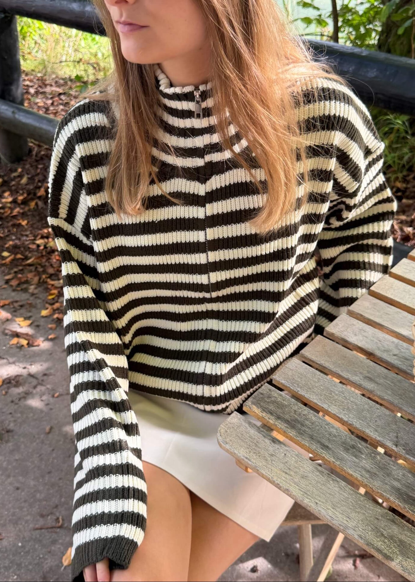 Odette Zip Cardigan - Mørkebrun - ByStenholt.dk