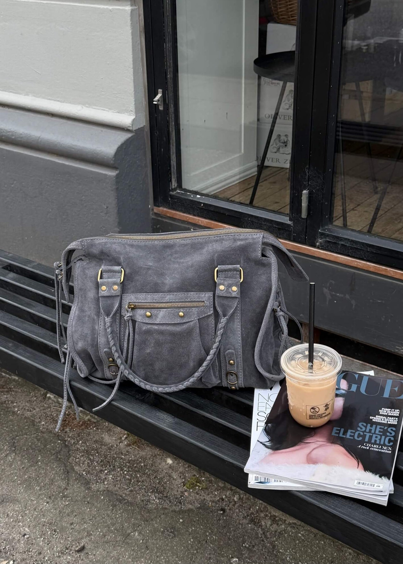 Paris Ruskind Taske - Mørkegrå - ByStenholt.dk