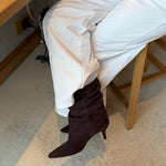 Pleated Ruskind Ankelstøvler - Brun - ByStenholt.dk