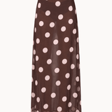 Polka Maxi Nederdel - Mørkebrun - ByStenholt.dk
