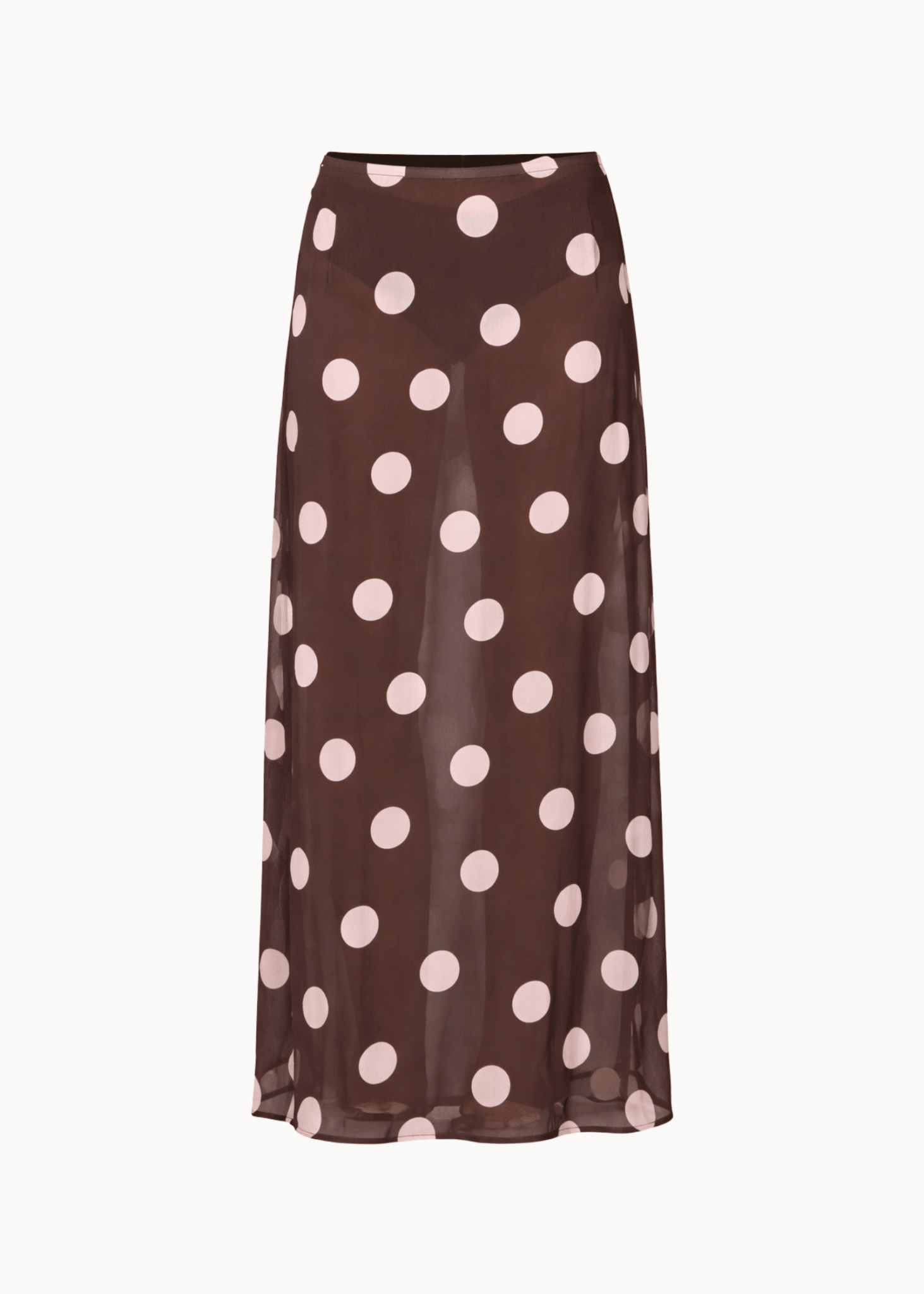 Polka Maxi Nederdel - Mørkebrun - ByStenholt.dk