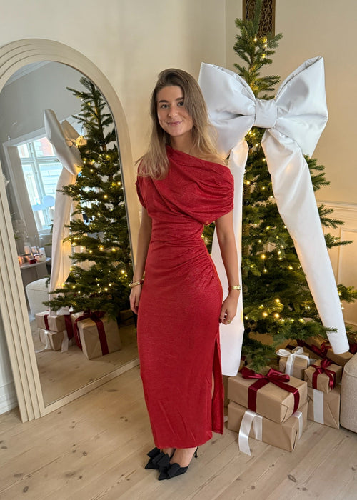 Rhea Glimmer Maxi Kjole - Rød - ByStenholt.dk