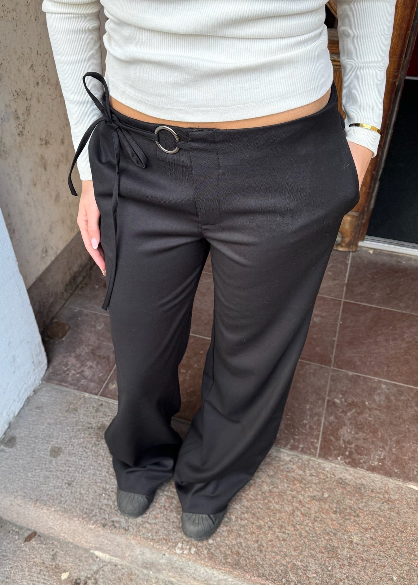 Rio Habitbukser med Metalring - Sort - ByStenholt.dk