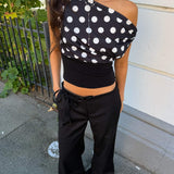 Rio Dress Pants with Metal Ring - Black