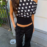 Rio Dress Pants with Metal Ring - Black