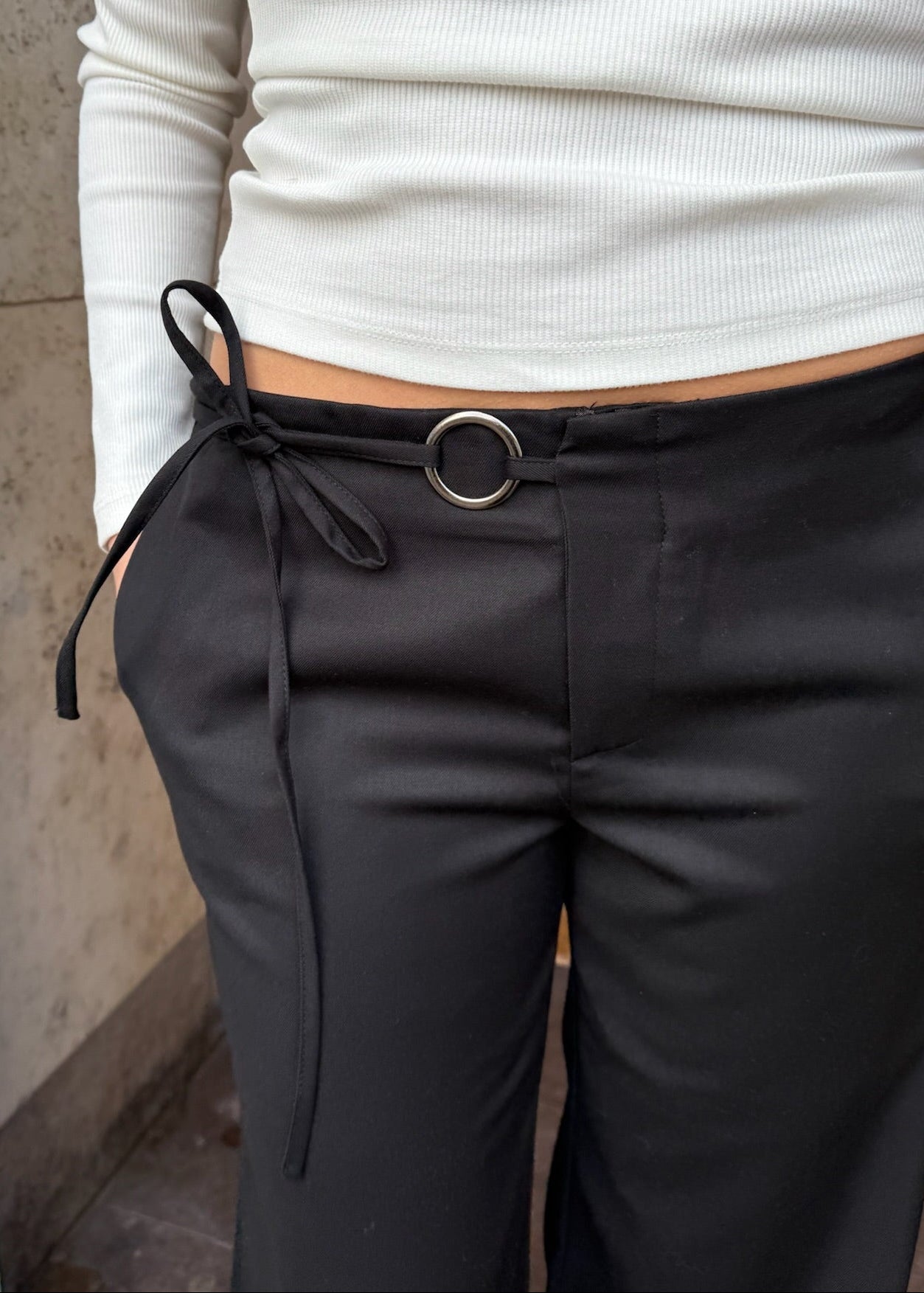 Rio Habitbukser med Metalring - Sort - ByStenholt.dk