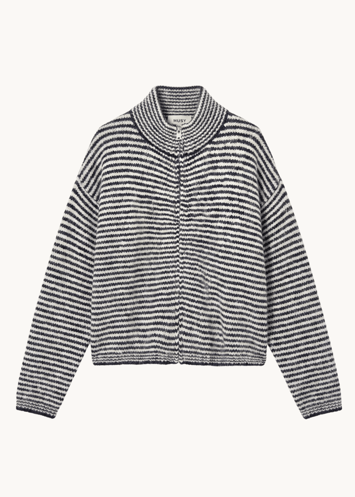 Ronja Zip Cardigan - Grå - ByStenholt.dk