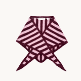 Rory Halstørklæde - Stribet Bordeaux - ByStenholt.dk