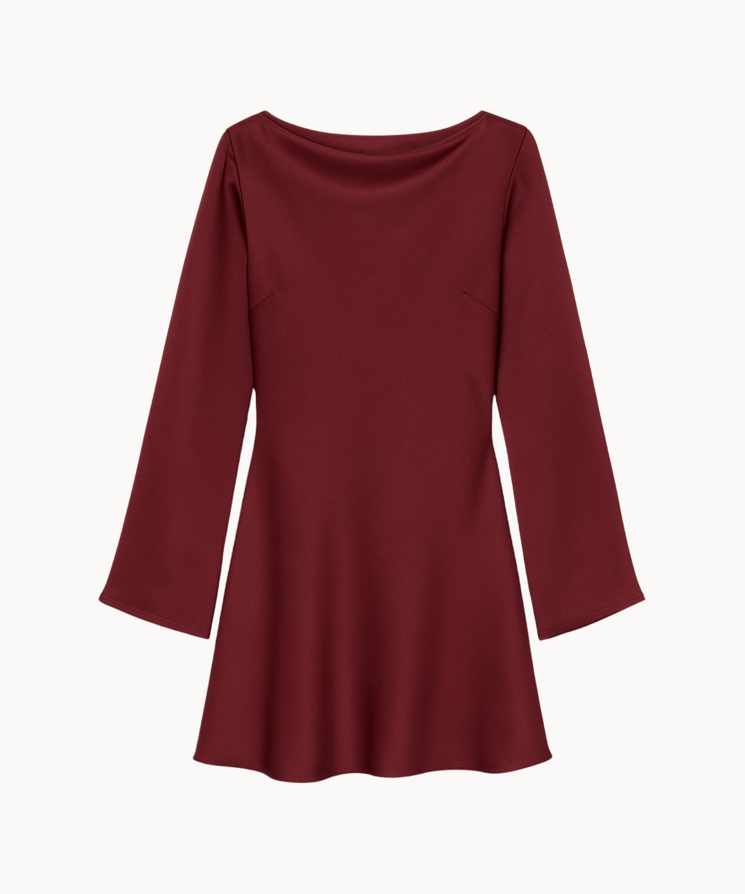 Satin Kjole - Bordeaux - ByStenholt.dk