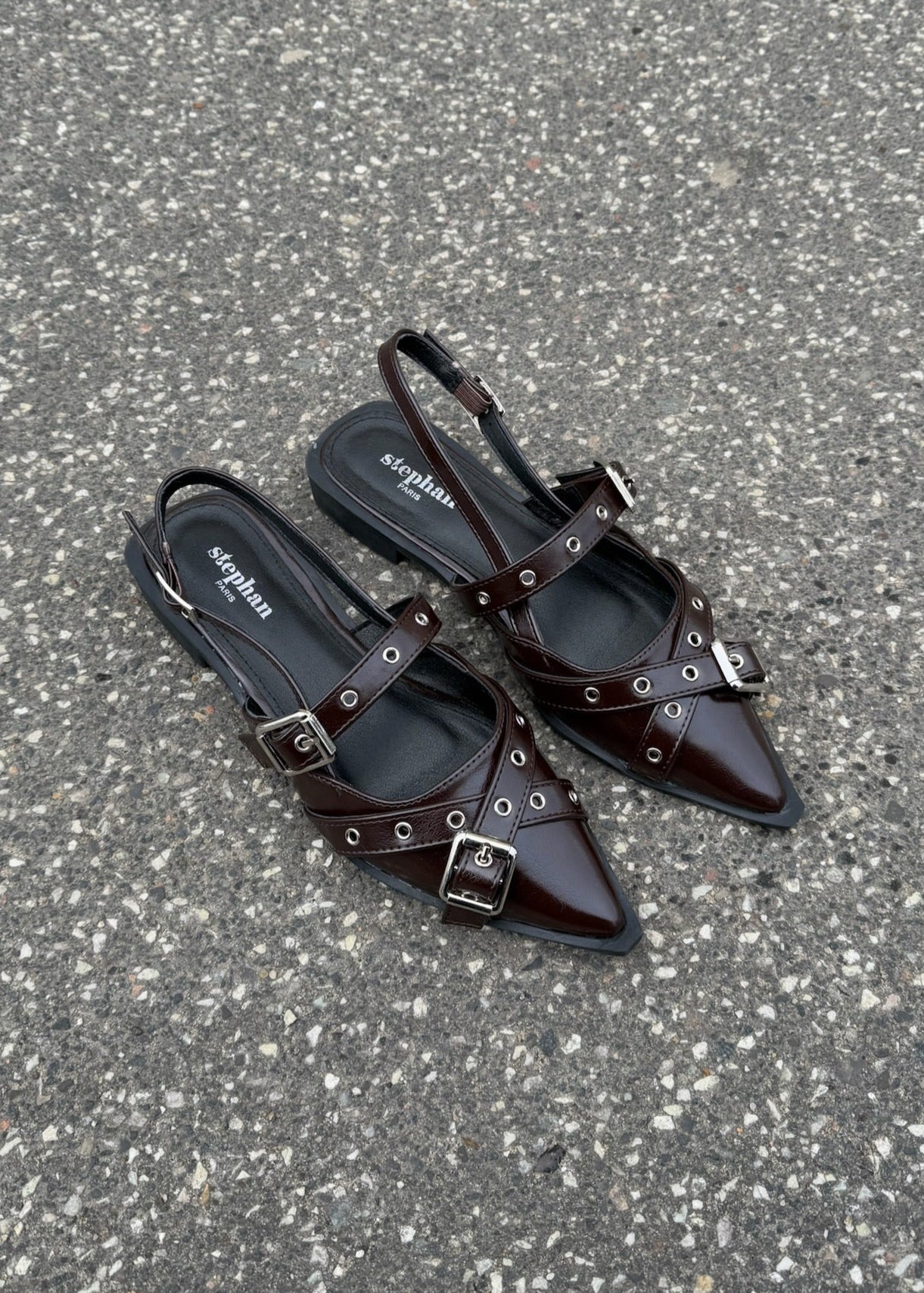 Seline Slingbacks - Mørkebrun - ByStenholt.dk