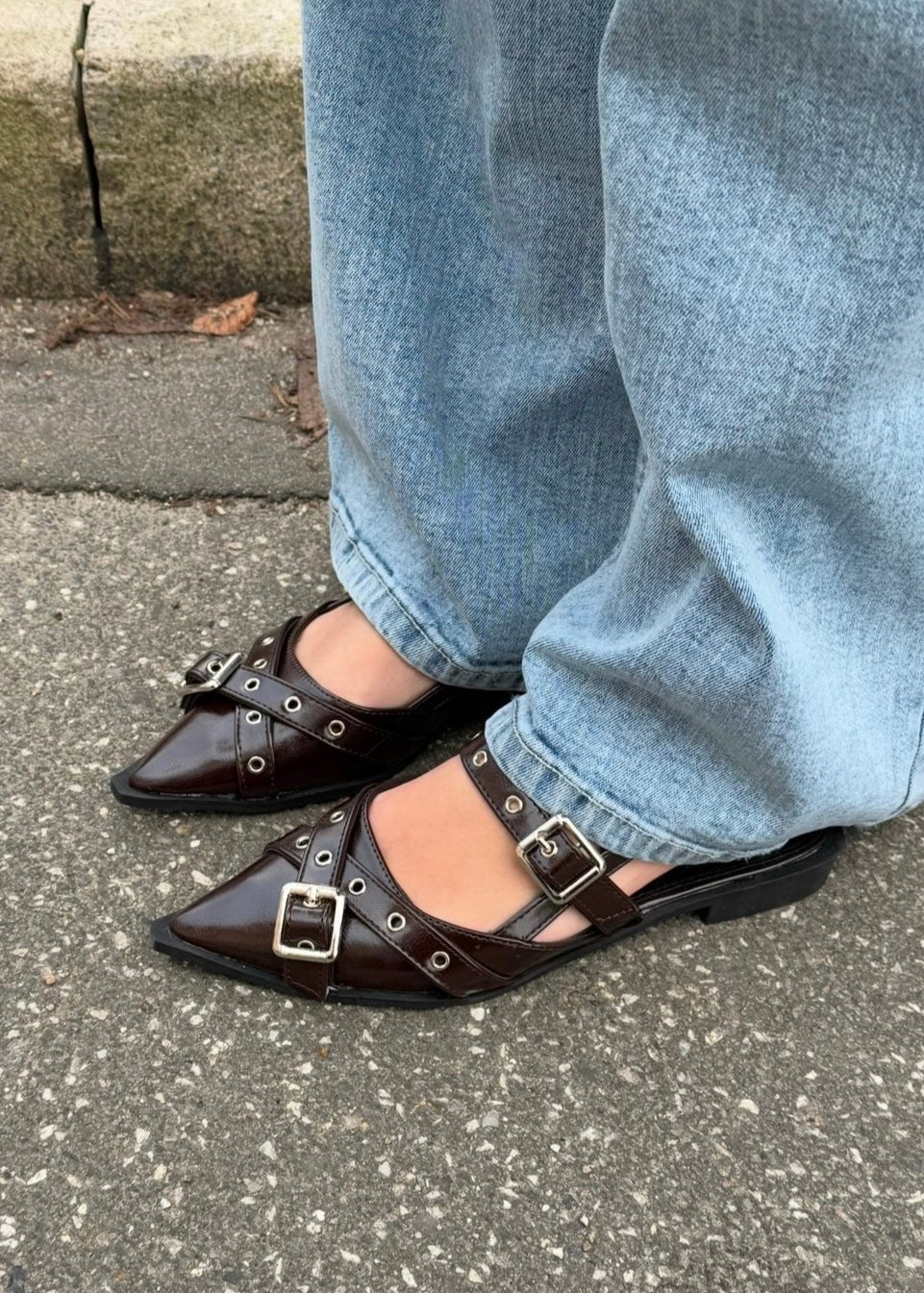 Seline Slingbacks - Mørkebrun - ByStenholt.dk