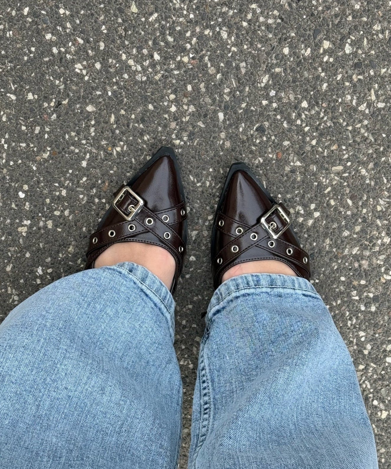 Seline Slingbacks - Mørkebrun - ByStenholt.dk