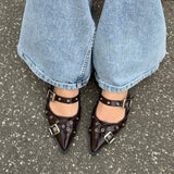 Seline Slingbacks - Mørkebrun - ByStenholt.dk