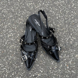 Seline Slingbacks - Sort - ByStenholt.dk