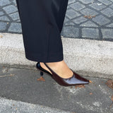 Serena Slingback Pumps - Mørkebrun - ByStenholt.dk